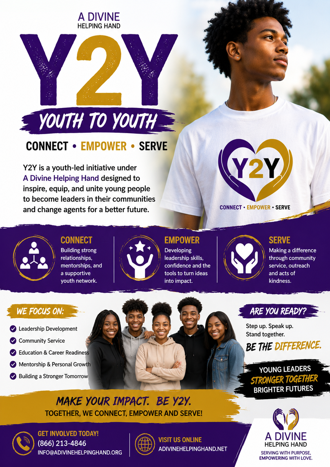 Youth to Youth (Y2Y) program flyer